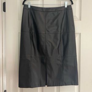 White House Black Market Faux Leather Skirt
